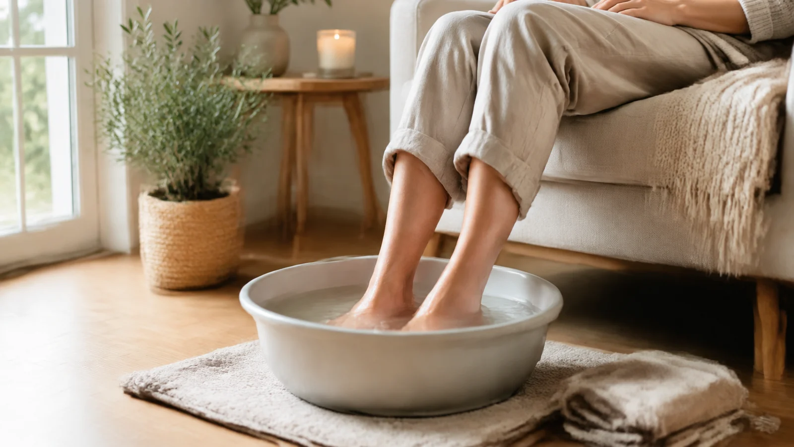 Illustration éditoriale pour Soulager la fatigue des pieds avec des gestes simples