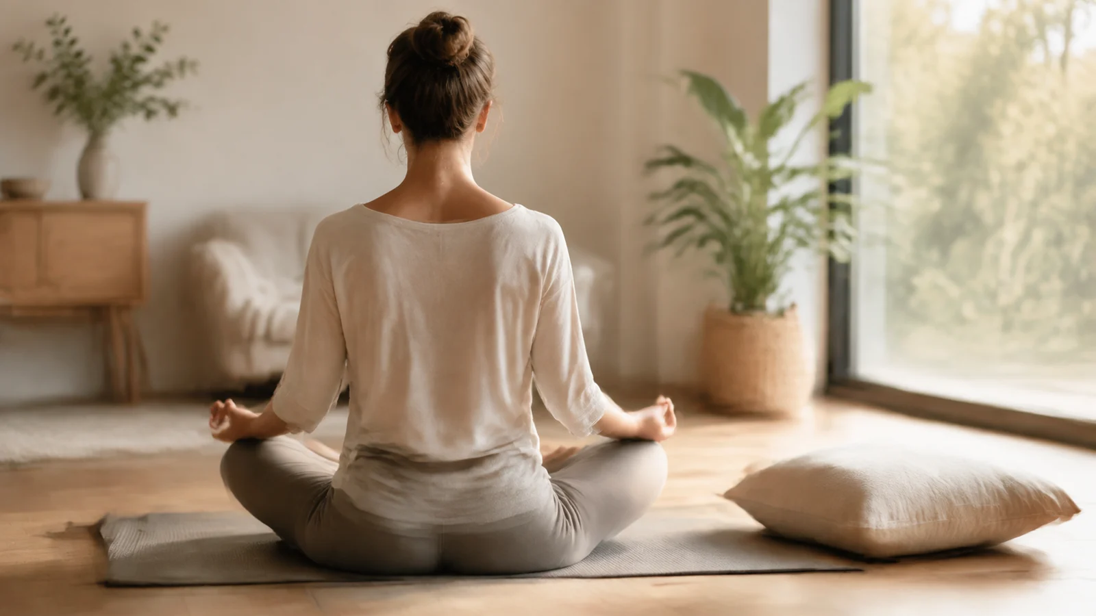 Illustration éditoriale pour Influence des pratiques de respiration consciente sur la gestion du stress et du bien-être général